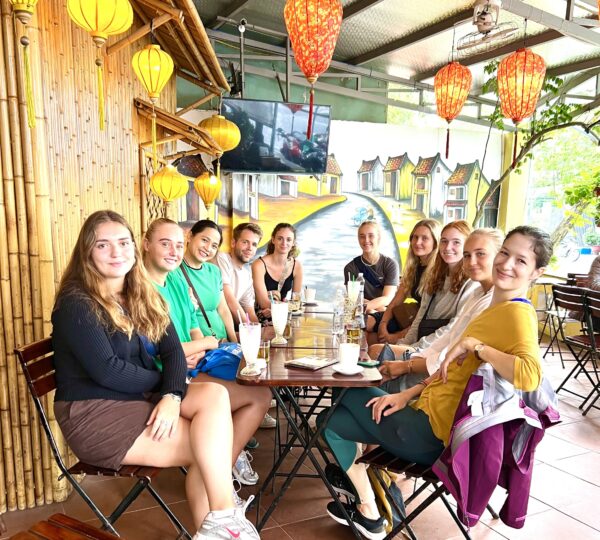 Vietnamese coffee and local specialties served during a Da Nang food tour