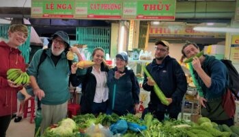 Guests exploring a local market with Jolie’s team in Da Nang