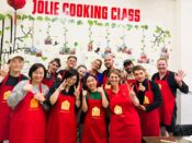 Students learning authentic Vietnamese cooking in Da Nang