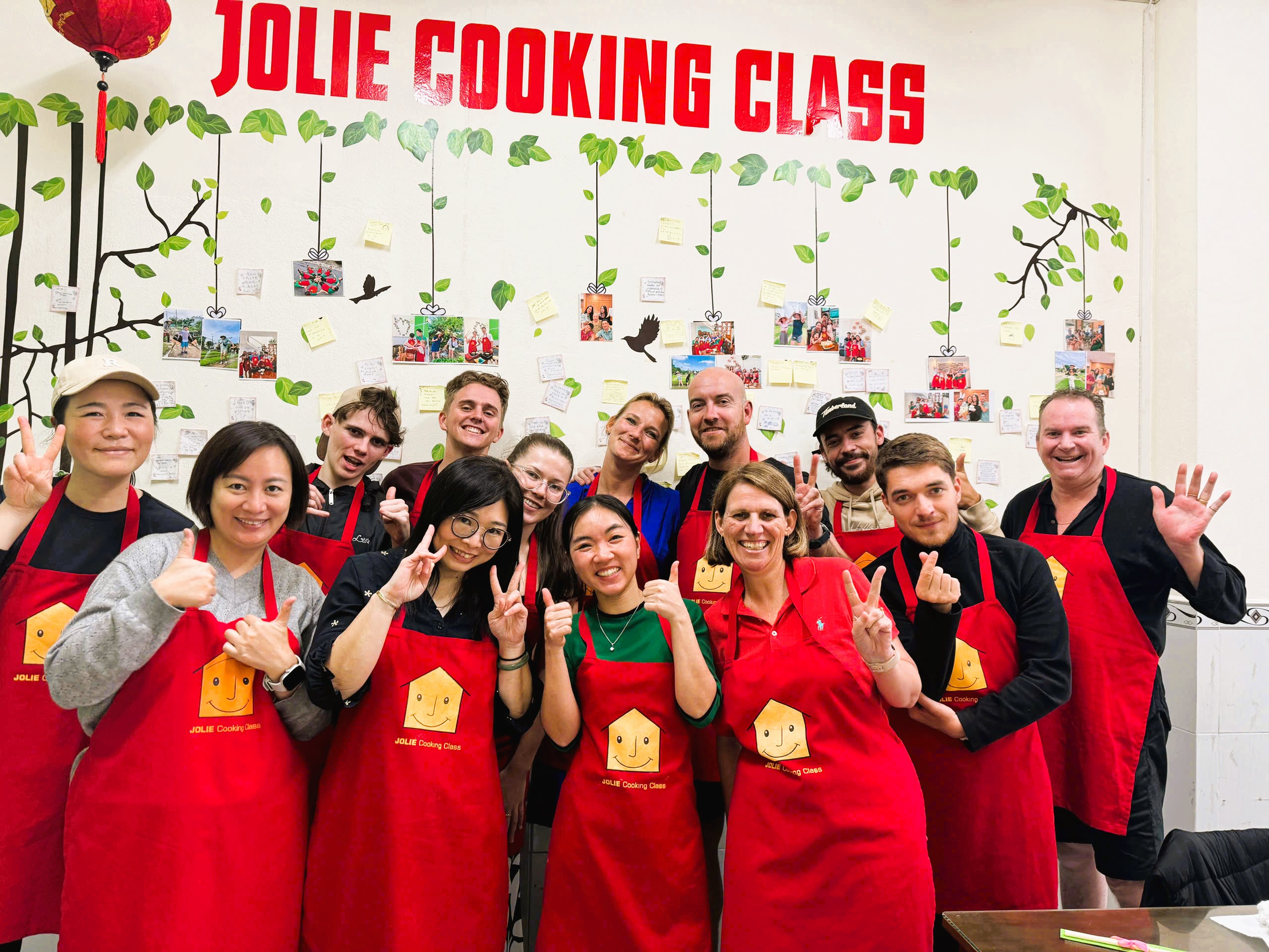Students learning authentic Vietnamese cooking in Da Nang