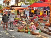 Hoi An Food Tour - street food stalls in the ancient town at dusk